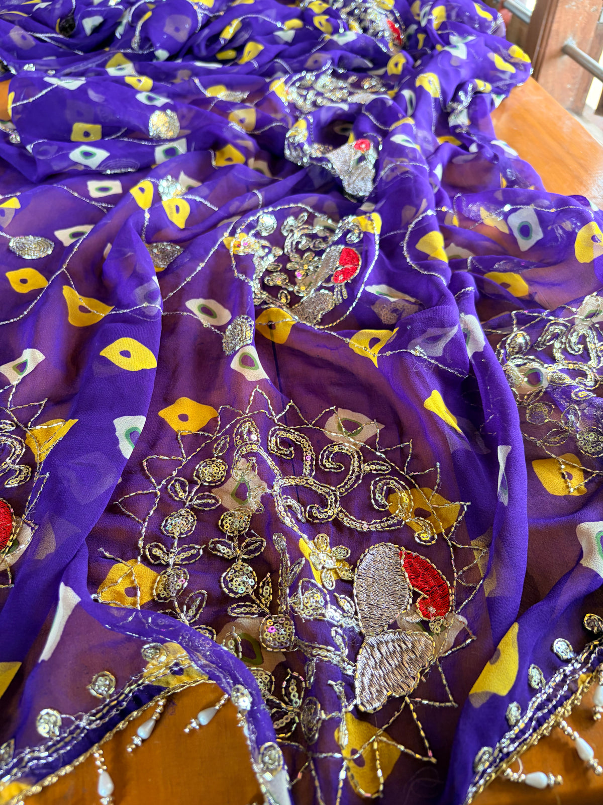 Raga Raagini – Purple Embroidered Saree