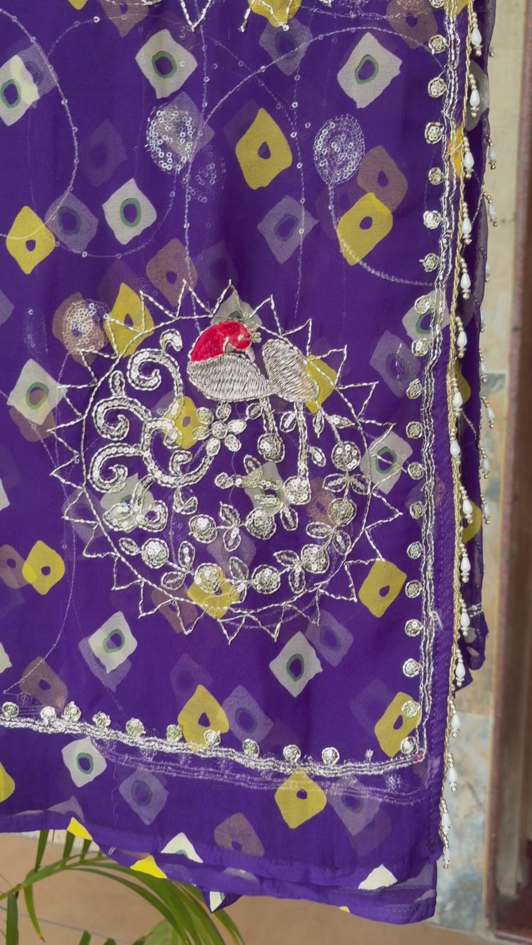 Raga Raagini – Purple Embroidered Saree